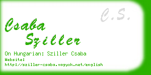 csaba sziller business card